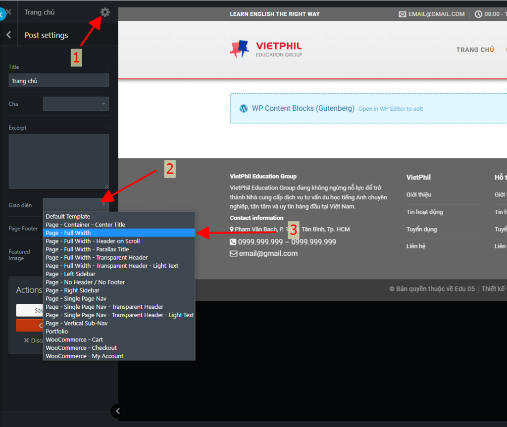 Chỉnh sửa giao diện UX Builder