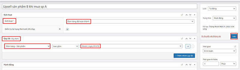 Điền thông tin cho sản phẩm