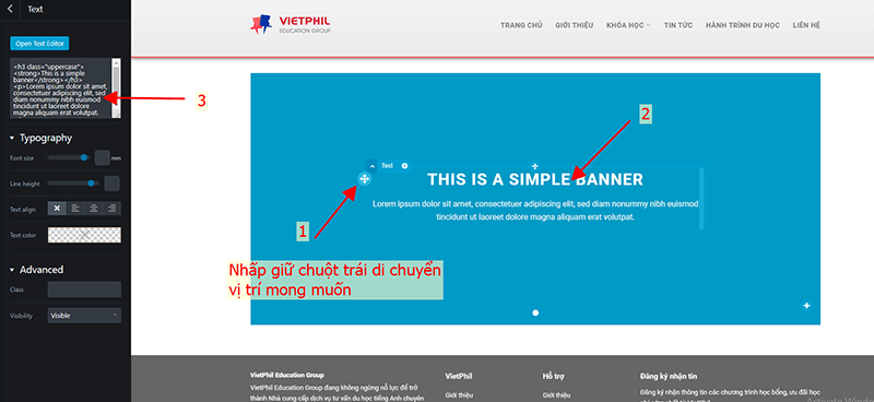 Đổi nội dung banner