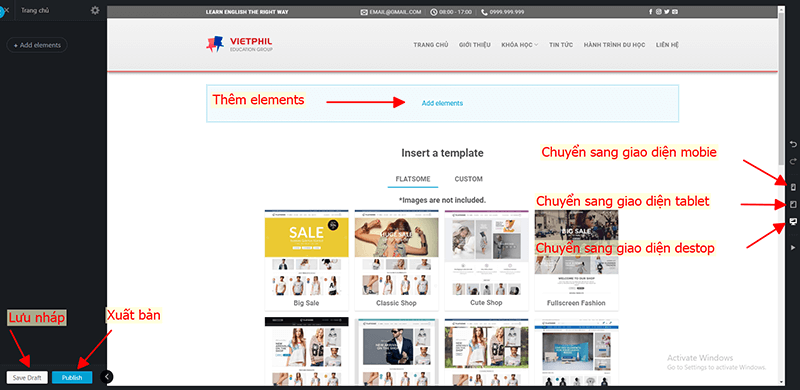 Làm quen với giao diện UX Builder