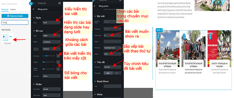 Show bài viết trên các trang UX Builder
