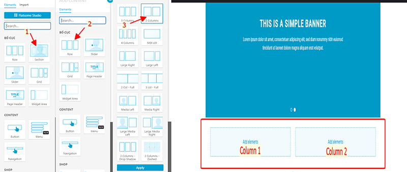 Tạo nội dung với image và text