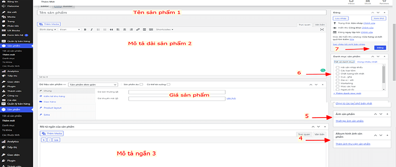 Tạo mới sản phẩm