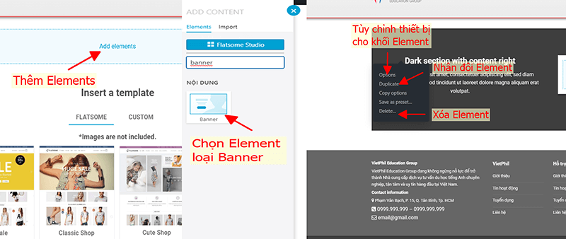 Thêm element vào trang