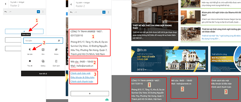 Thêm thông tin vào mỗi Group