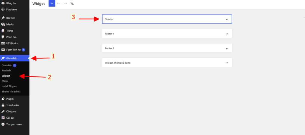 Thiết lập SideBar